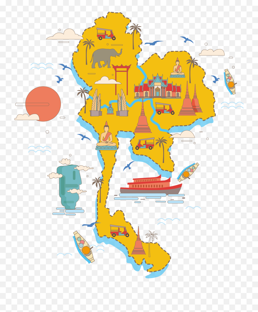 Thailand Vector Art Map Free Clipart Hq - Map Thailand Png,Map Clipart Png