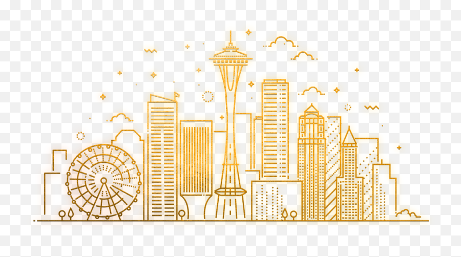 Konnected - Drawing Seattle Skyline Outline Png,Seattle Skyline Png