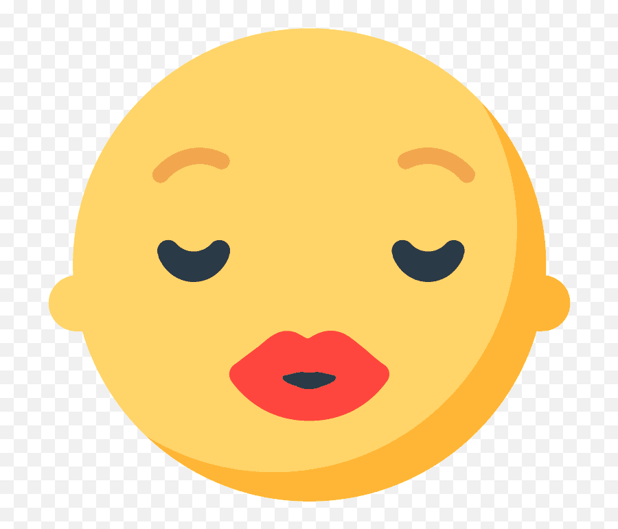 Kissing Face With Closed Eyes Emoji Clipart Free Download - Kiss Emoji Mozilla Png,Eyes Emoji Transparent