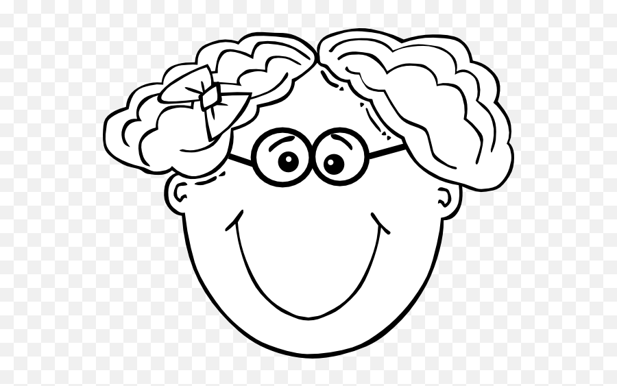 Girl Short Hair Glasses Png Clip Arts For Web - Clip Arts Black And White Happy Face Kid Clipart,Cartoon Glasses Png