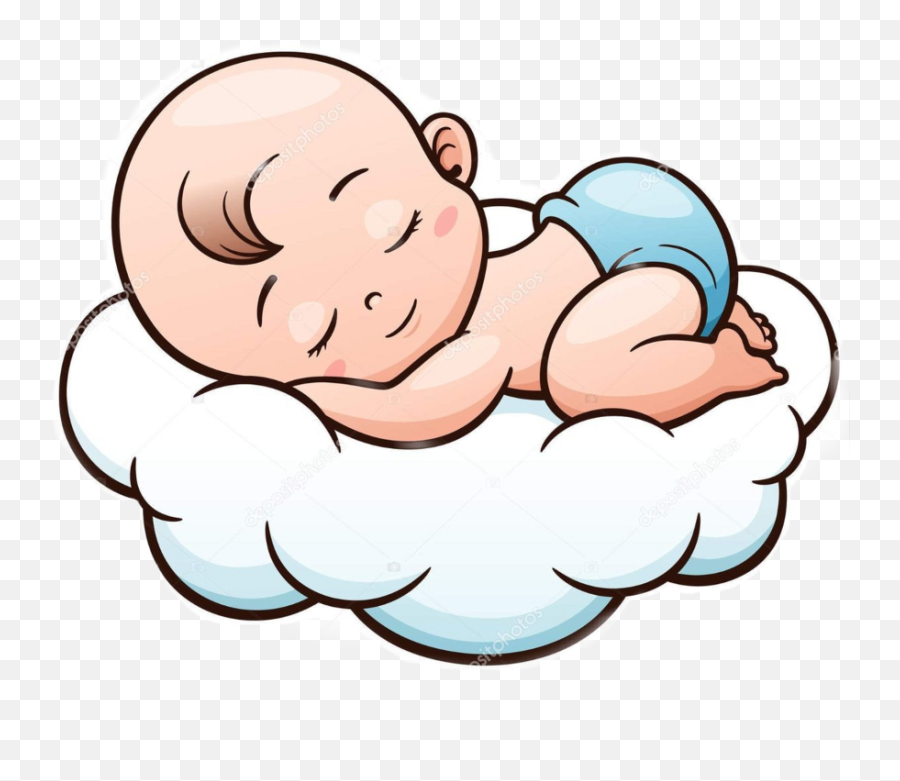 Download Sleeping Cartoon Baby Face - Easy Sleeping Baby Drawing Png,Baby Face Png