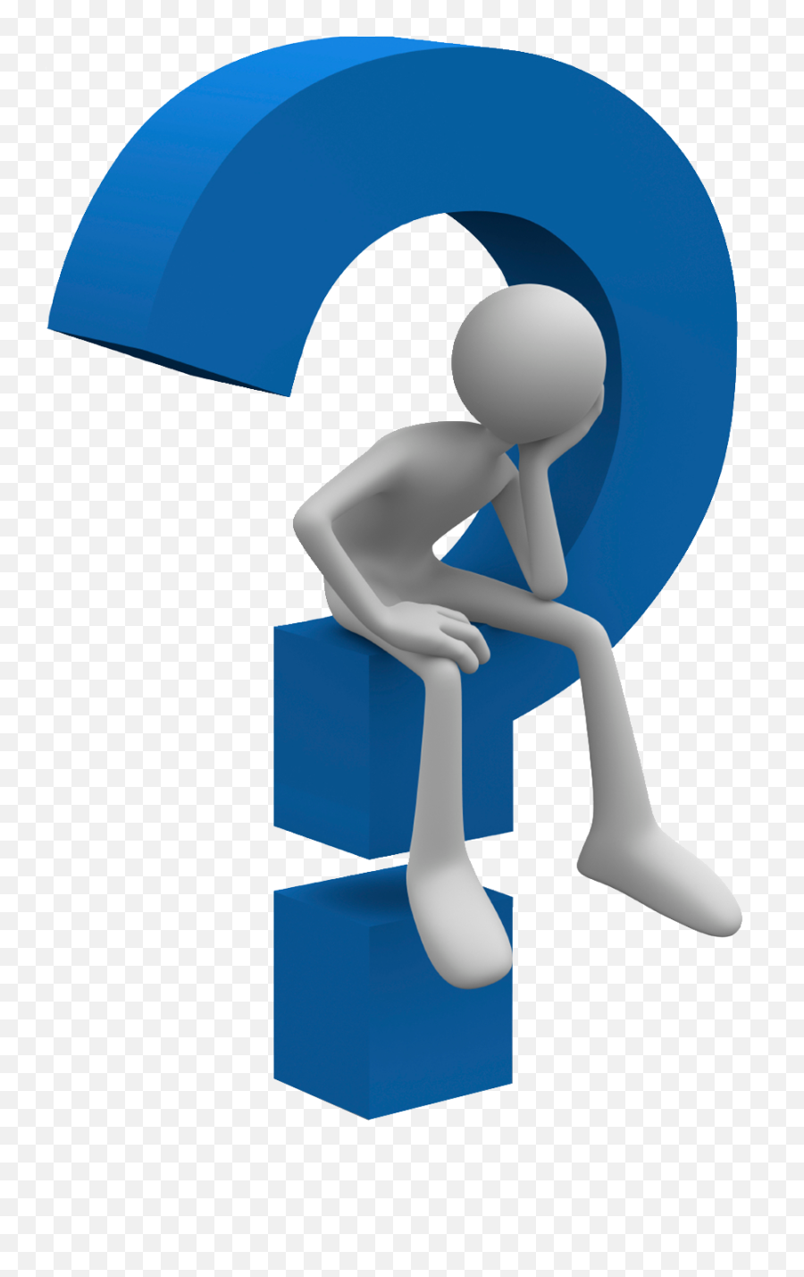 Blue Behavior Punctuation Question Mark - Man Question Mark Clipart Png,Human Icon Png