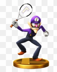 Trophy In Super Smash Bros - Waluigi png