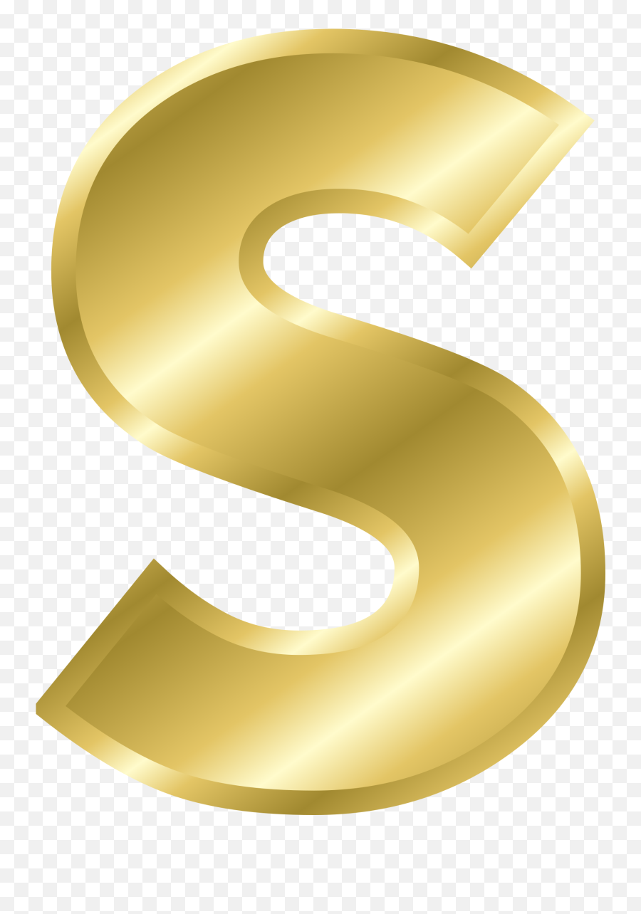 Gold Letter S Png Image With No - Letter S Design Gold,Letter S Png