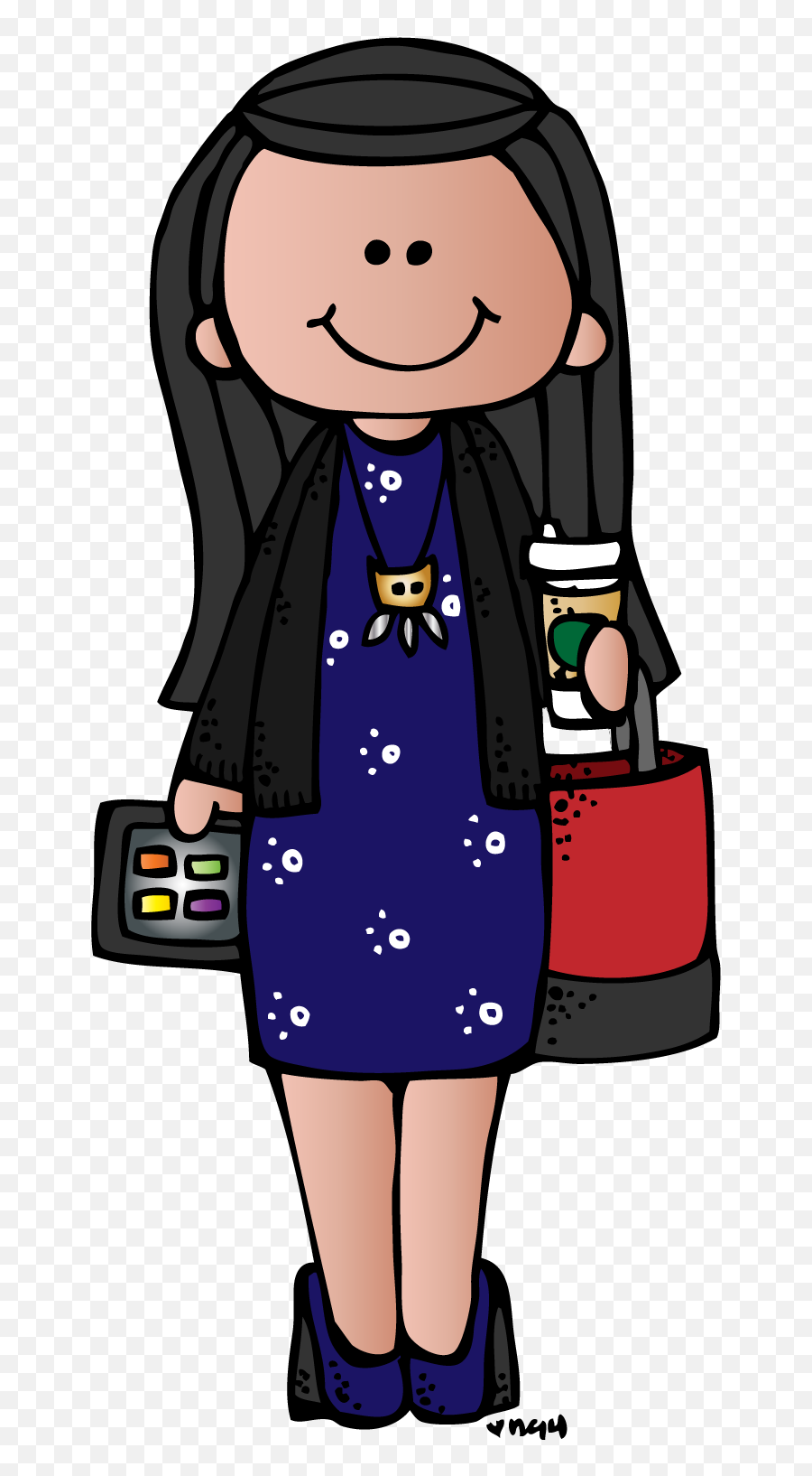 Melonheadz Teachers Png - Teacher Melonheadz Full Size Png Teacher With Dark Hair Clip Art,Teachers Png