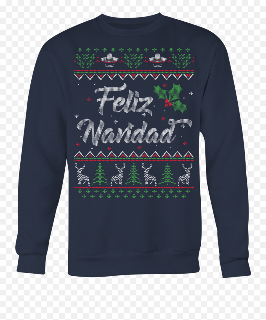 Feliz Navidad - Ugly Christmas Sweater Shirt Apparel Cm09bap Sweater Png,Feliz Navidad Png