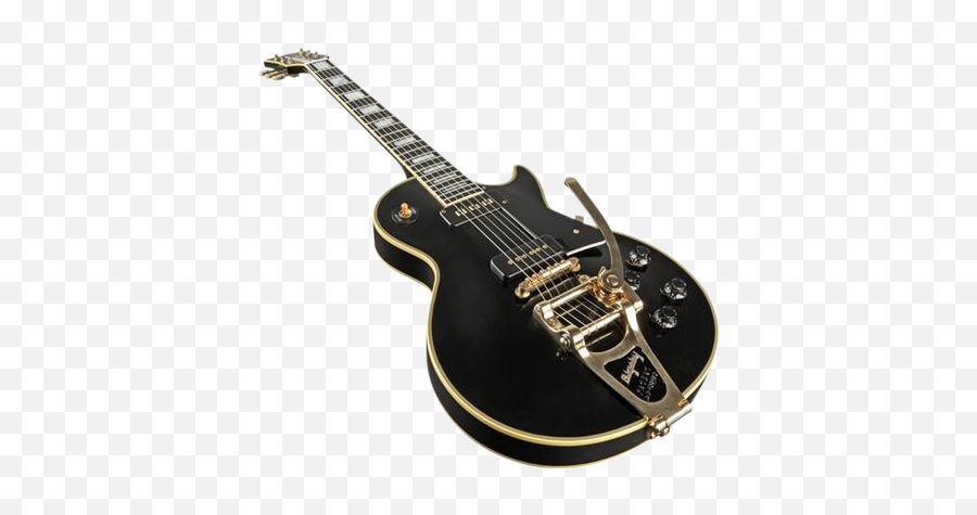 1955 Gibson Black Beauty Guitars Custom - Black Les Paul Whammy Bar Png,Gibson Guitar Logo