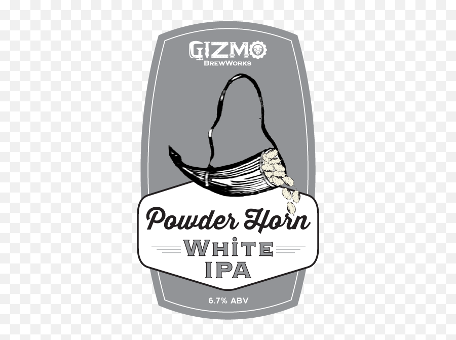 Powder Horn White Ipa - Gizmo Brew Works Drawing Png,White Powder Png