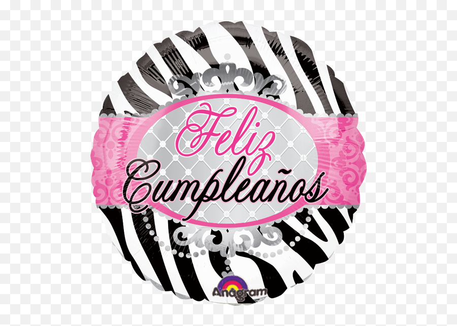 Download Feliz Cumpleaños - 18 Birthday Zebra Print Balloon Globos Feliz Cumpleaños Animal Print Png,Feliz Cumplea?os Png
