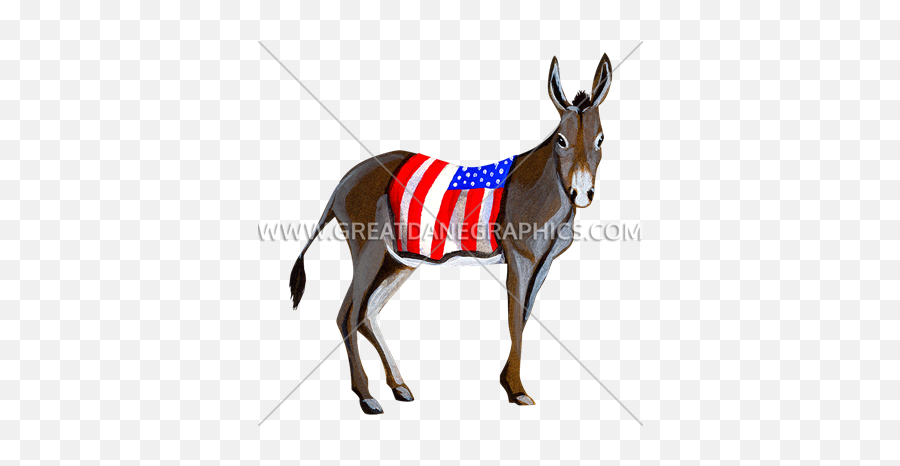 Democrat Donkey Production Ready Artwork For T - Shirt Printing Animal Figure Png,Democrat Png