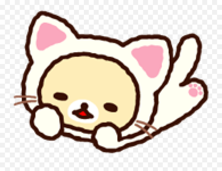 Rilakkuma Animated Stickers - Rilakkuma Cat Cartoon Full Pink Rilakkuma Png,Rilakkuma Transparent