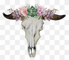 Download Cartoon Fresh Flower Cow Head Transparent - Portable Network Graphics Png,Flower Graphic Png