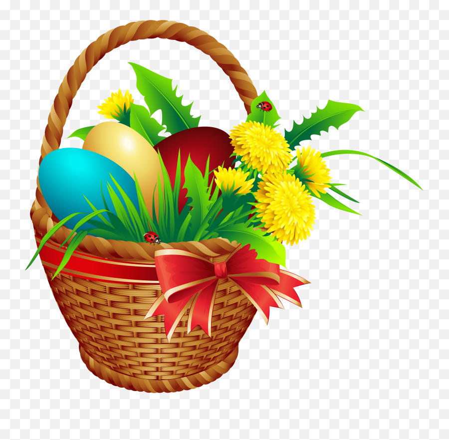 Easter Basket Png Clip Art Image - Clipart Easter Basket Png,Basket Png