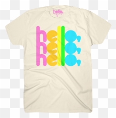 Hello Merch Rainbow T - Shirt Button Active Shirt Png,Shirt Button Png