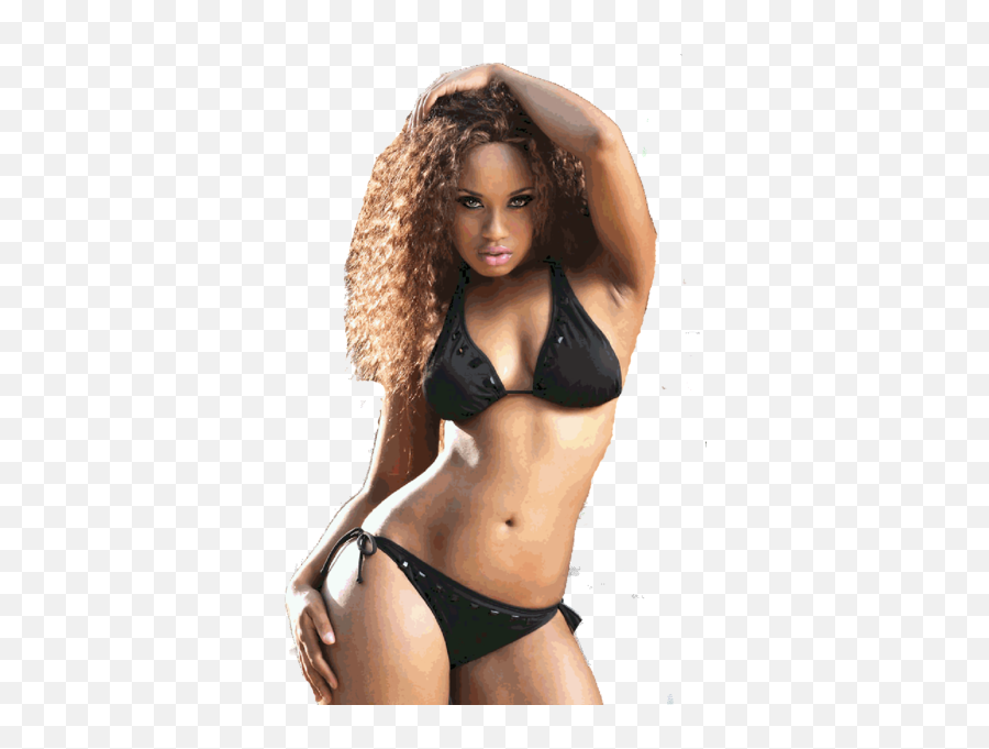 Woman In Black Bikini - Woman In Bikini Transparent Background Png,Bikini Model Png