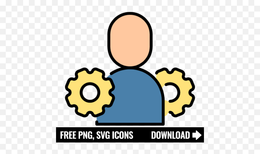 Free Person And Gear Icon Symbol Png Svg Download - Failure Icon Png,Free Gear Icon