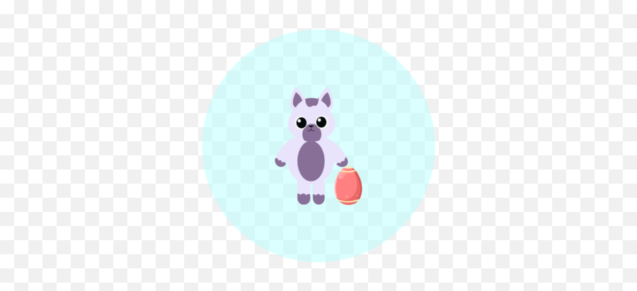 Easter Icon - Purple Cat Color Graphic By Artsihstudio Fictional Character Png,Pink Cat Icon