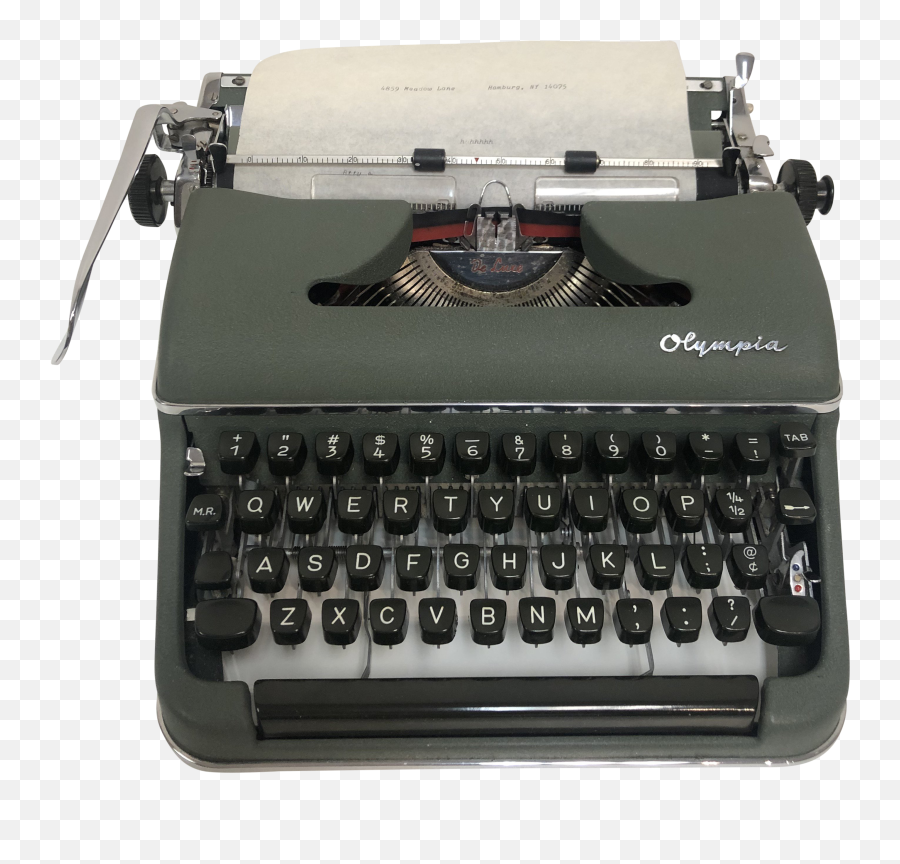 1950s Vintage Olympia Werk Typewriter Sm3 U0026 Hardshell Case - Machine Png,Typewriter Png