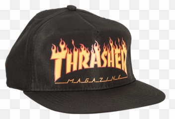 Thrasher Flames Logo Snapback Hat Png