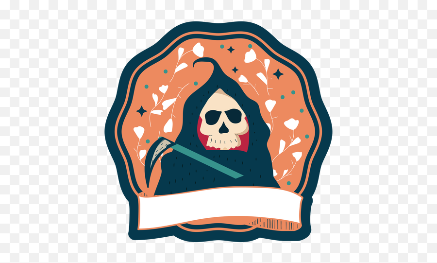 Halloween Badge Death - Transparent Png U0026 Svg Vector File Illustration,Grim Reaper Transparent Background