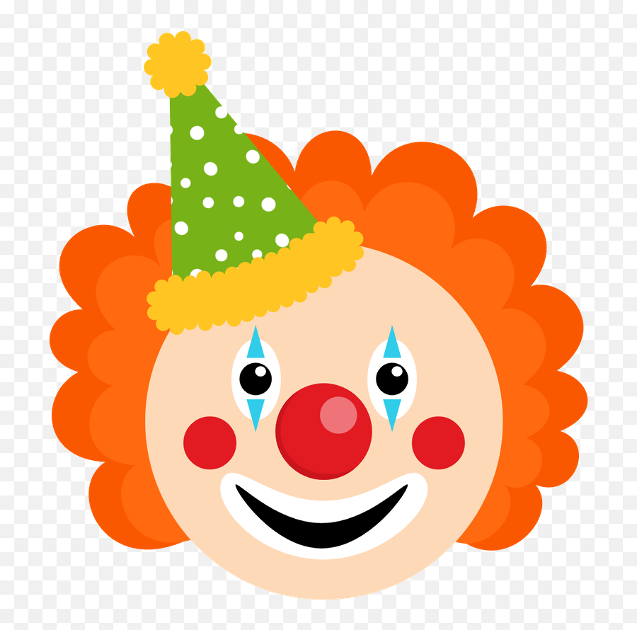 Clown Face Png - Cute Cartoon Clown Face,Clown Face Png