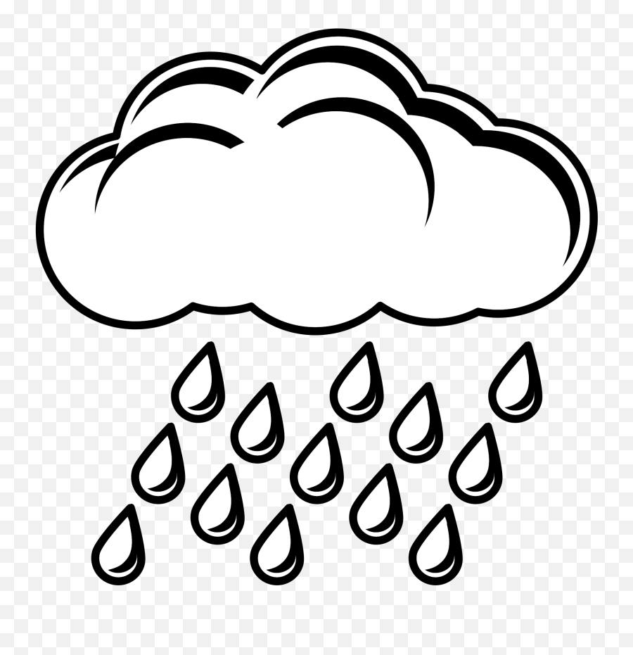 Clipart Rain Dark Cloud Picture 639467 - Rainy Weather Clipart Black And White Png,Dark Cloud Png