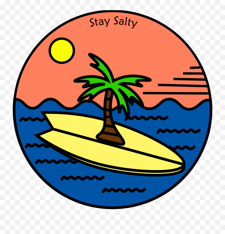 Stay Salty Updated Version By Briana Ingrum - Surfboard Png,Salty Png