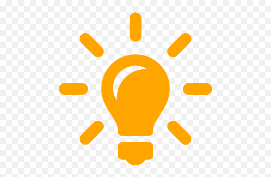 Free Orange Light Bulb Icons - Icone De Ideia Png,Idea Png