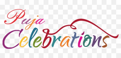 Download Puja Celebration Text Design - Png Transparent