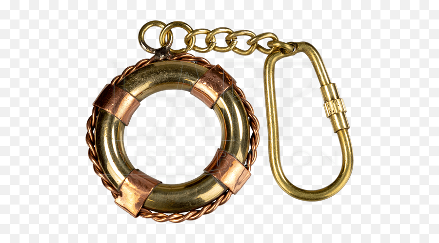 Brass Life Preserver Keychain - Solid Png,Life Preserver Png