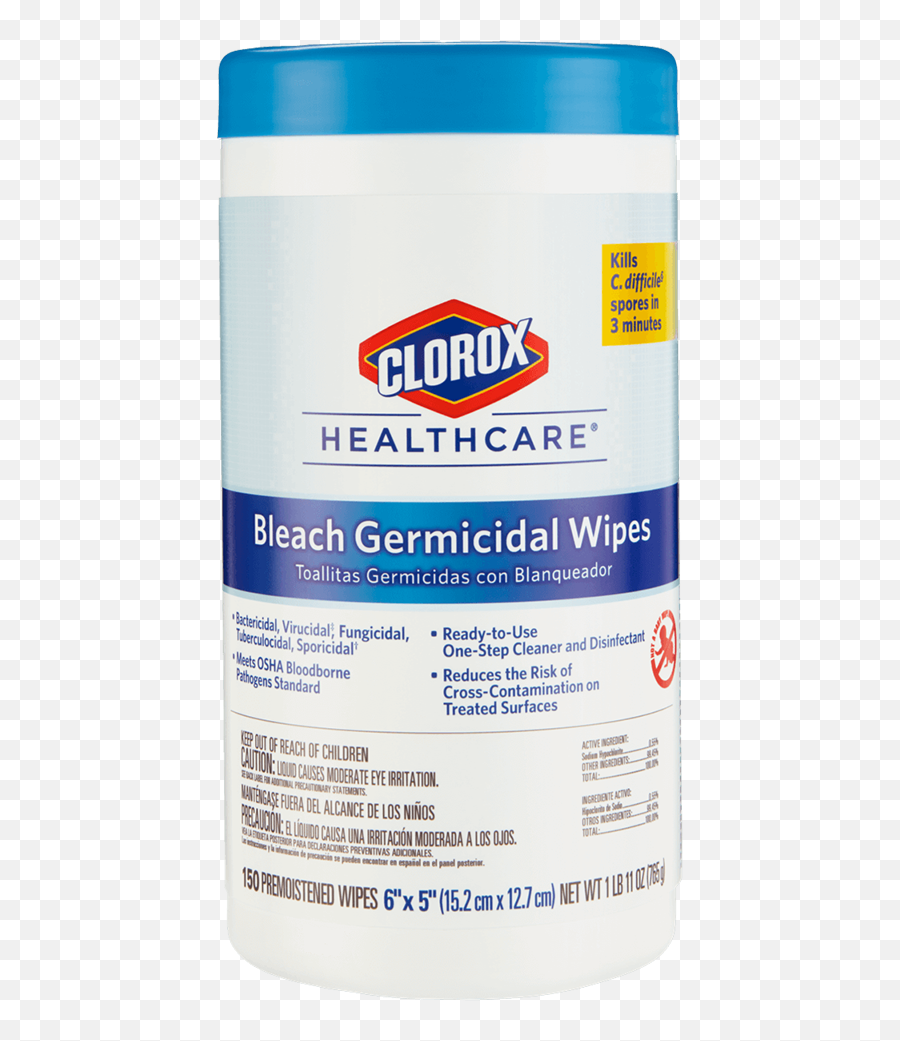 Clorox Healthcare Bleach Germicidal Wipes 150ct - Clorox Healthcare Bleach Germicidal Wipes Png,Clorox Png