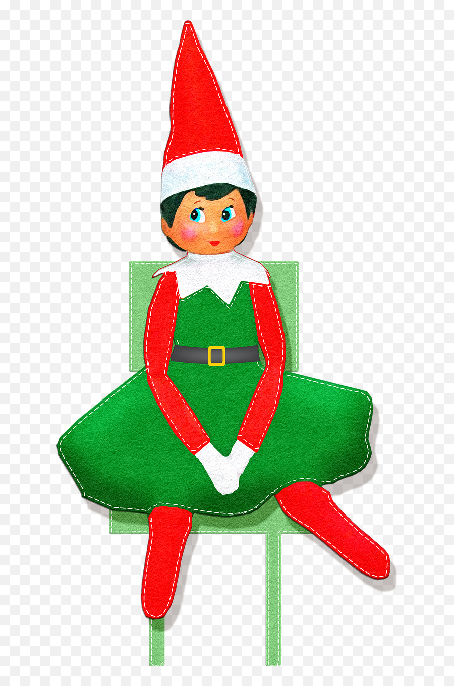 Christmas Elf - Girl Elf On The Shelf Cartoon Png,Elf On The Shelf Png