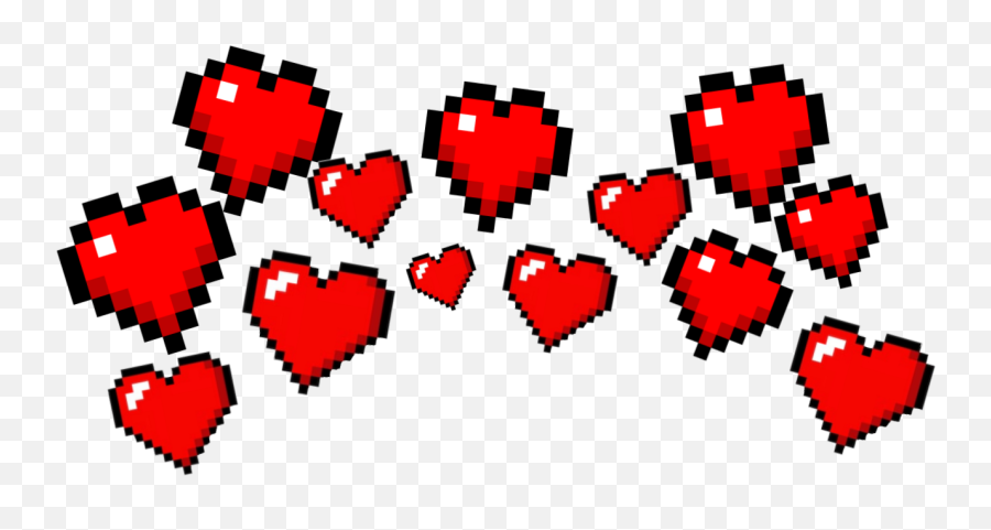 Minecraft Hearth Sticker By Beatrizlorrainesi8 - Minecraft Hearts Crown Png,Minecraft Heart Png