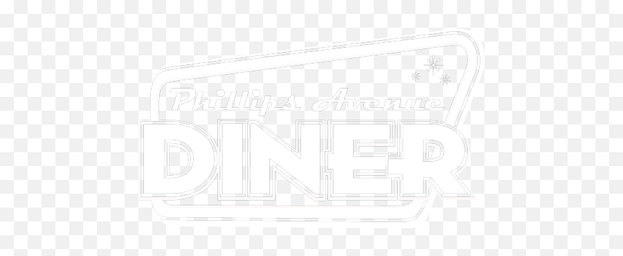 Phillips Avenue Diner Retro In Sioux Falls Sd - 50s Diner Sign Black And White Png,Philips Logo Transparent