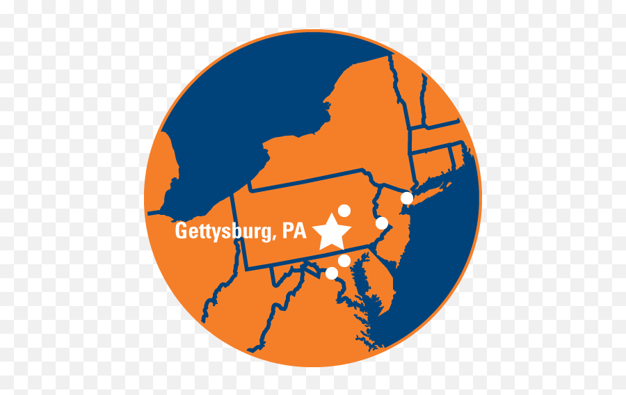 Gettysburg - Gettysburg Location Png,Gettysburg College Logo