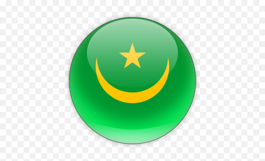 Round Icon - Mauritania Flag Circle Png Transparent,Green Flag Icon
