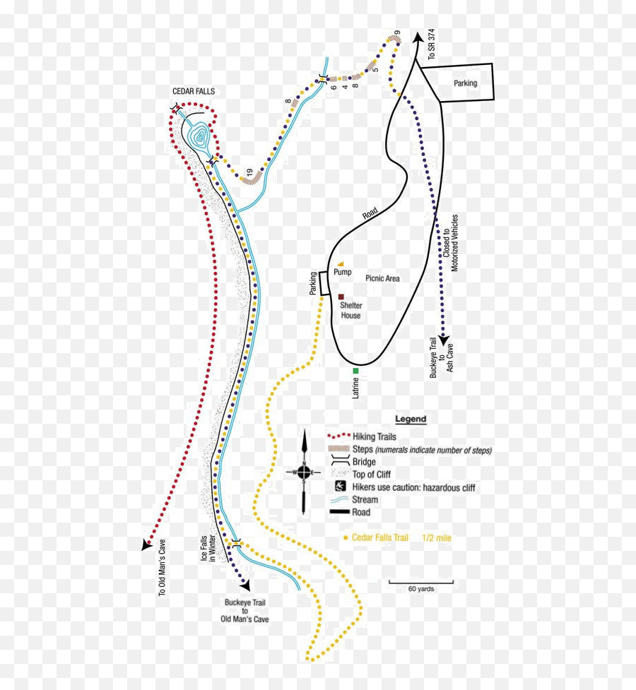 Trail Maps For State Parks And Forests - Democracy Steps Hocking Hills Png,Google Maps Man Icon