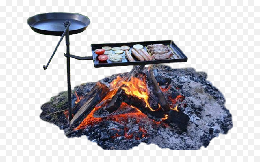 Campingbarbeque Food Fire Ashes Sticker - Camp Fire Bbq Png,Fire Ash Png