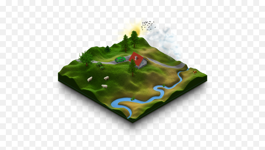 But You Can Also Easily Load Your Own Icons Into The - 3d Terrain Map Icon Png,Share Icon Psd