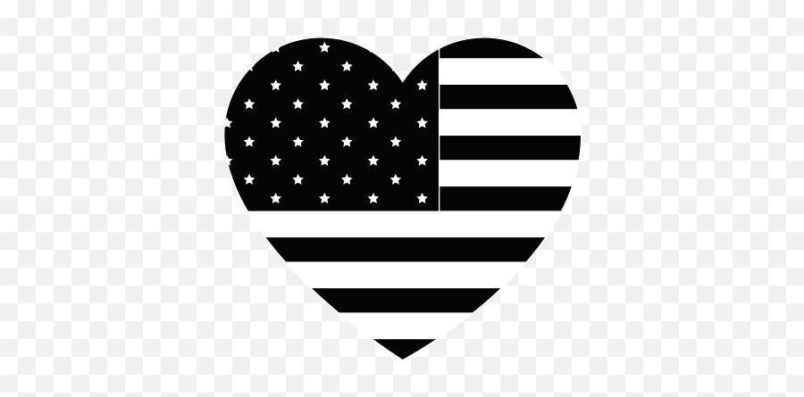 Usa Heart Flag Icon - Canva Heart Flag Clipart Black And White Png,Usa Flagge Icon