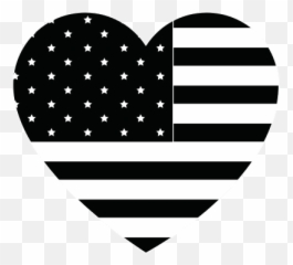 Usa Heart Flag Icon - Canva Heart Flag Clipart Black And White Png,Usa Flagge Icon