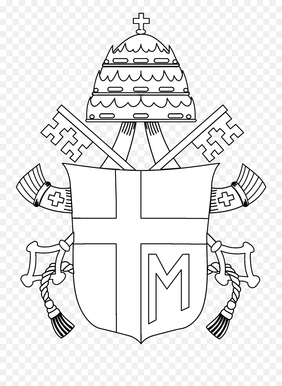 Download Hd Pope Logo Black And White - Pope Transparent Png Illustration,Pope Png