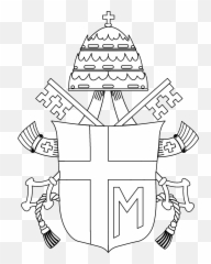 Download Hd Pope Logo Black And White - Pope Transparent Png Illustration,Pope Png
