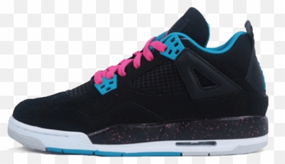 Retro 1s With Gold Nike Pins Black And Silver Blue - Nike Air Jordan Iv png