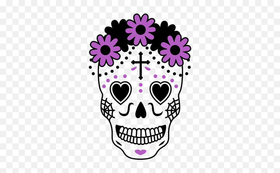 Sugar Skull Png U0026 Svg Transparent Background To Download - Dot,Purple Skull Icon