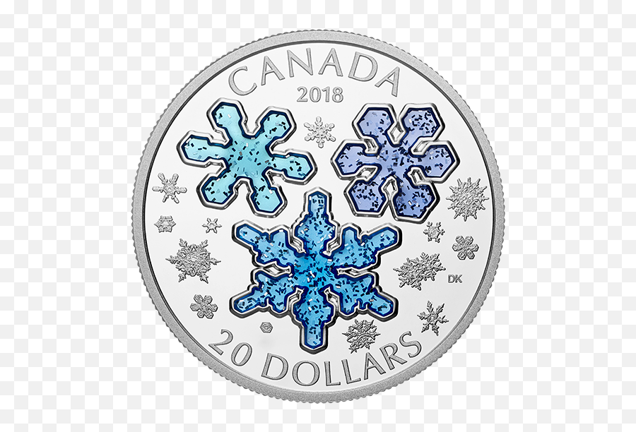 Ice Crystals - Winter Snowflakes 2018 20 1 Oz Fine Silver Royal Canadian Mint Winter Png,Icy Minion Icon