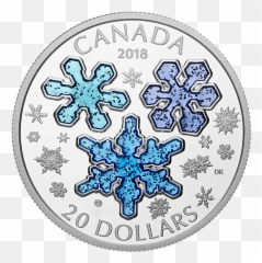 Ice Crystals - WINTER SNOWFLAKES 2018 oz Fine Silver Royal Canadian Mint Winter png