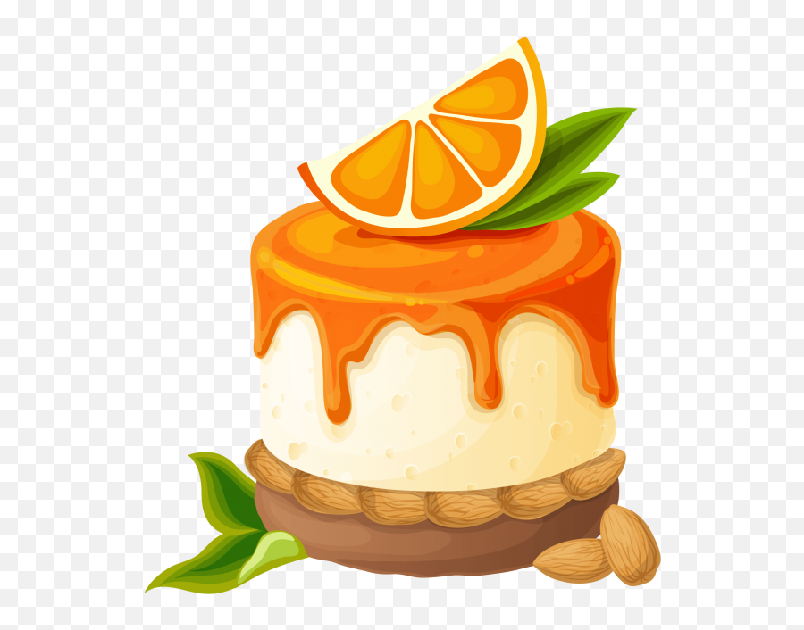 Cake Clipart Png Images Free Download - Orange Cake Drawing,Cake Clipart Png