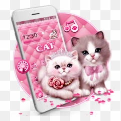 Updated Cute Pink Cat Couple Theme Pc Android App - png