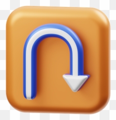 U Turn Arrow 3d Illustrations Designs Images Vectors Hd - Vertical Png,U Icon